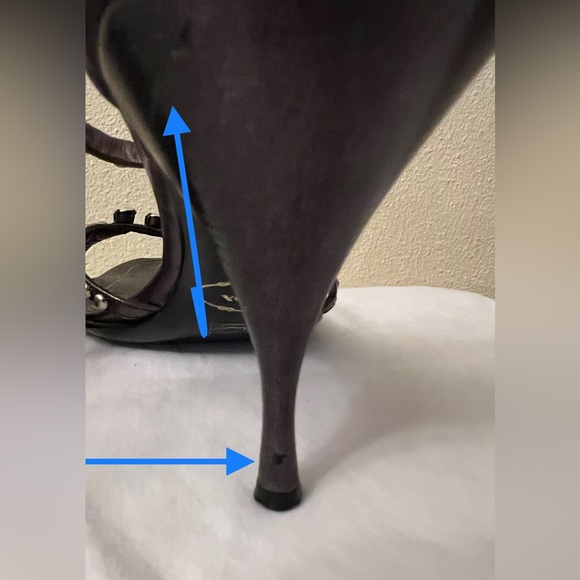 Prada Studded Ankle Strap Heels, Black, Size 39-1/2 (9-1/2 US,) GUC - Picture 15 of 15